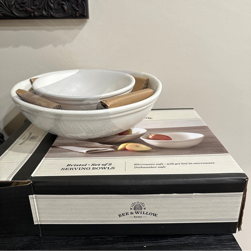 BRE & WILLOW Bristol • Set of 2 SERVING BOWLS